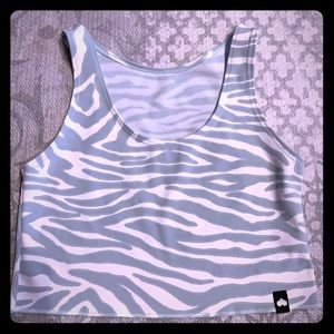 NWOT Booty by Brabants Frost Zebra Top